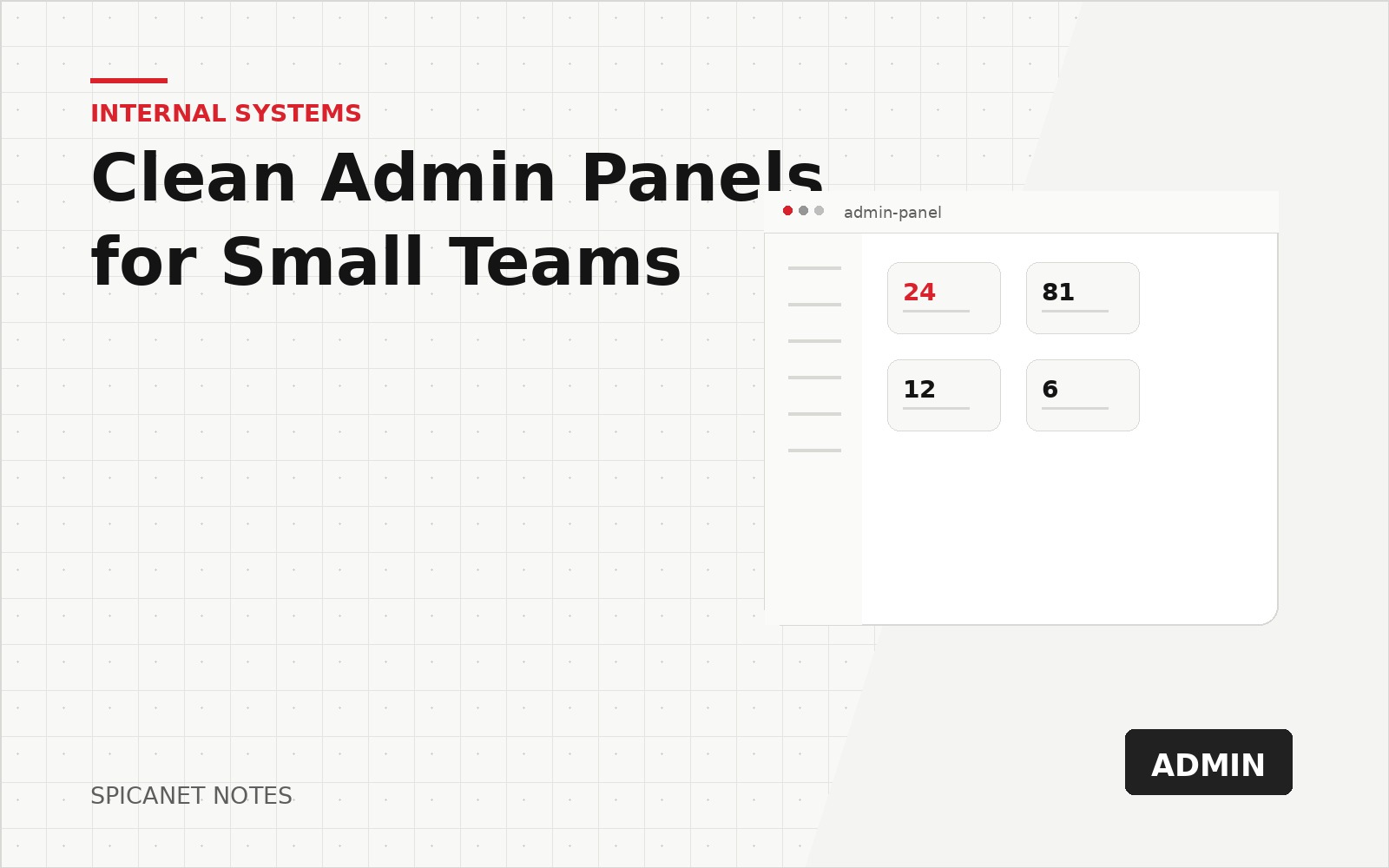 Clean Admin Panels for Small Teams article cover